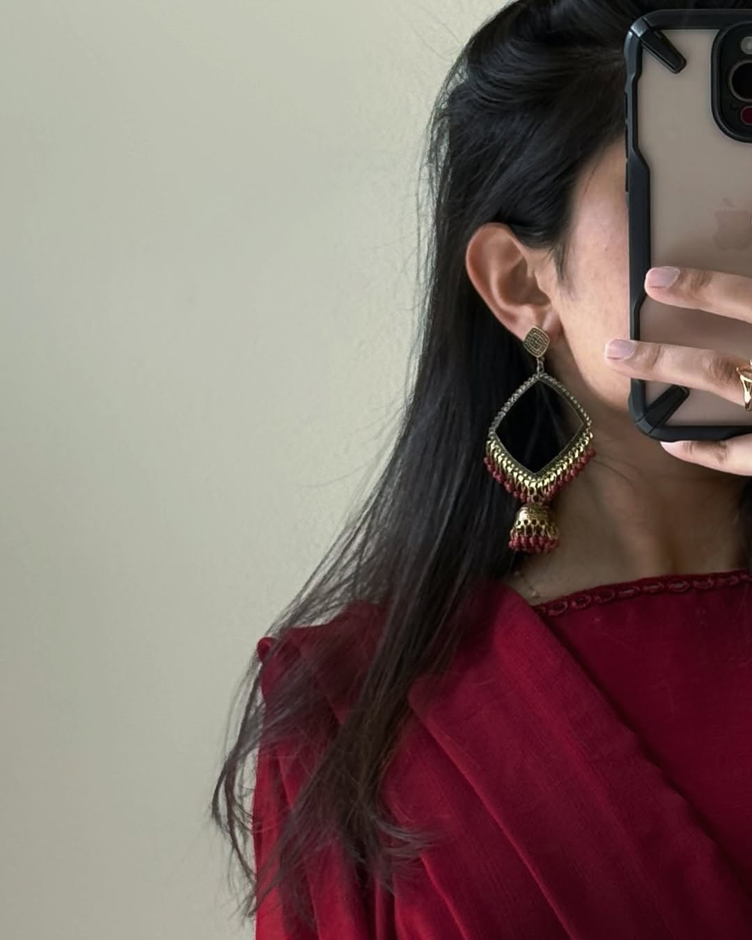 Maroon Stitched Chiffon Drape Saree