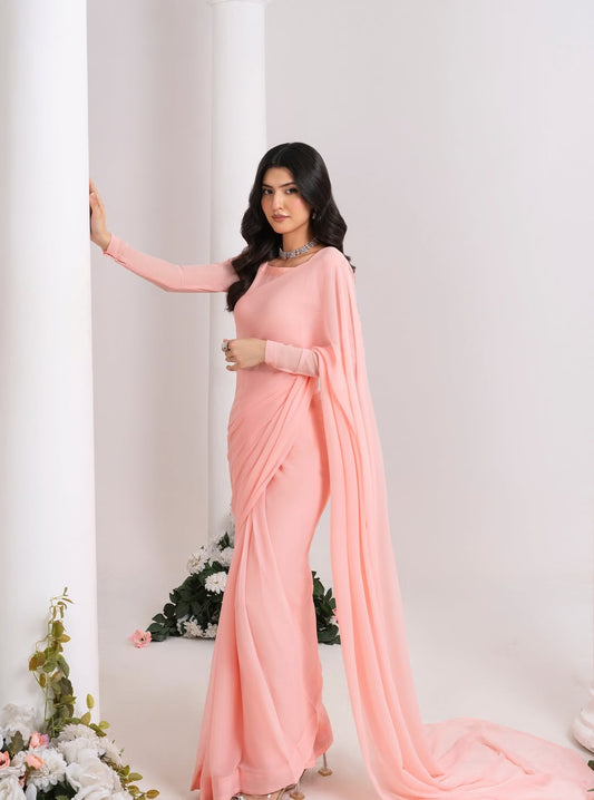 Gulbahaar Stitched Chiffon Saree