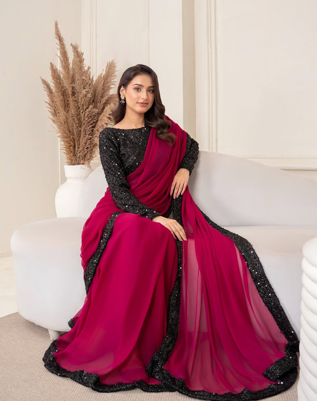 Noor-e-Husn Chiffon Saree