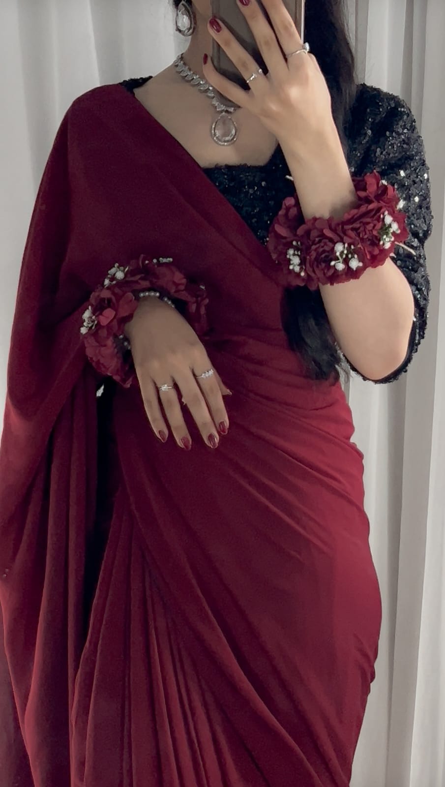 Mehfil-e-Rang Stitched Chiffon Saree