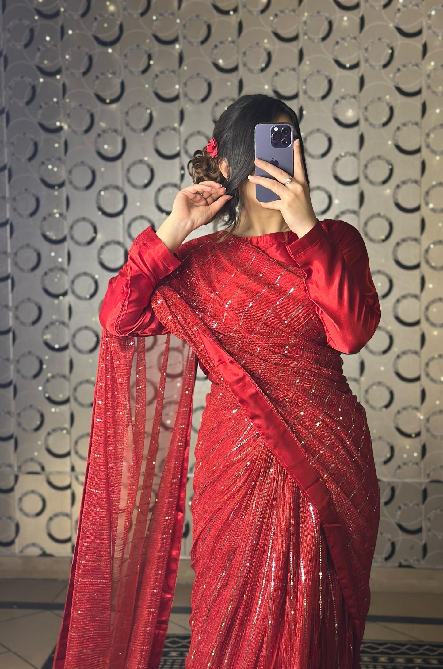 Laal-e-Hoor Stitched Moonlight Saree
