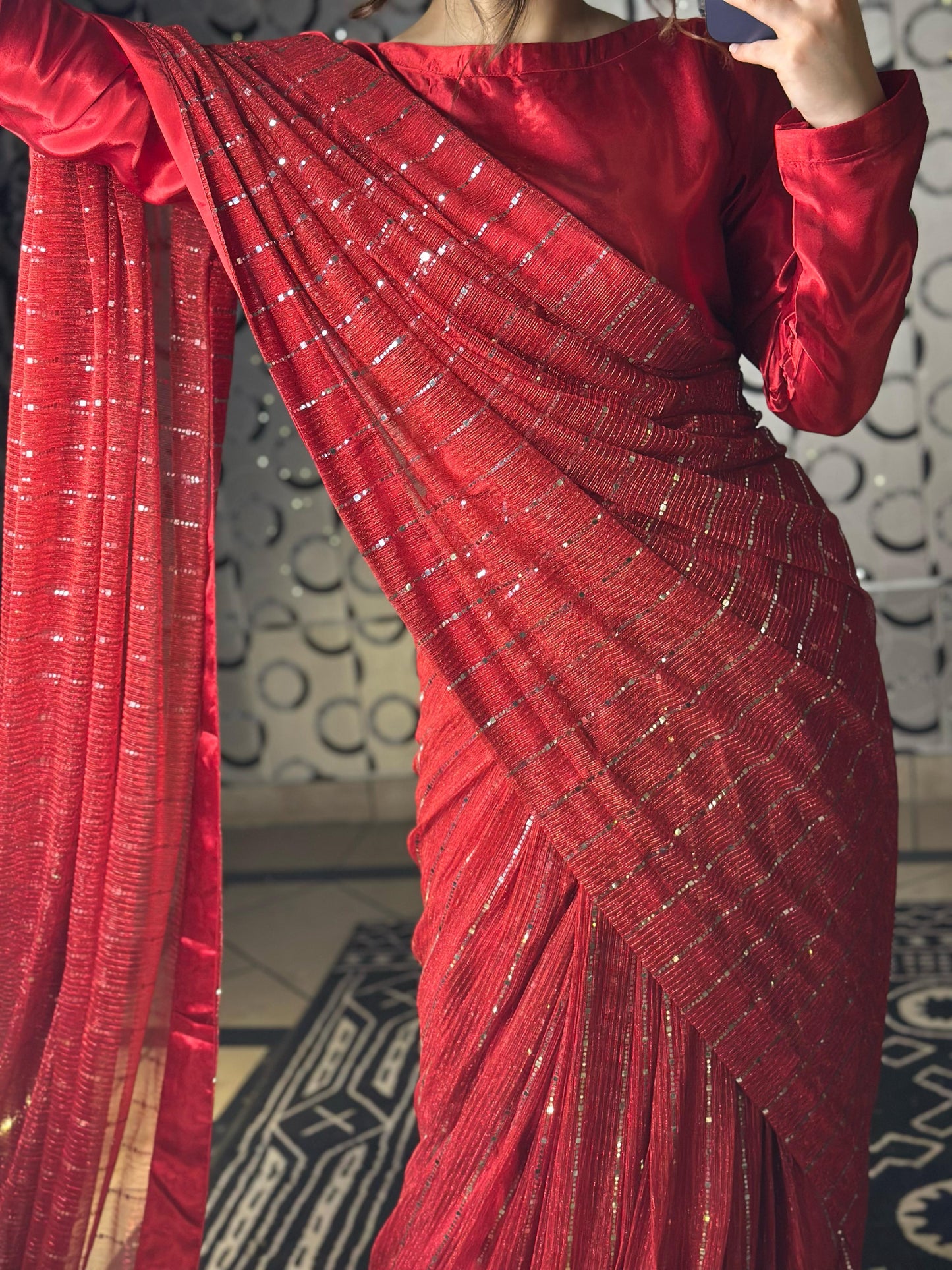 Laal-e-Hoor Stitched Moonlight Saree