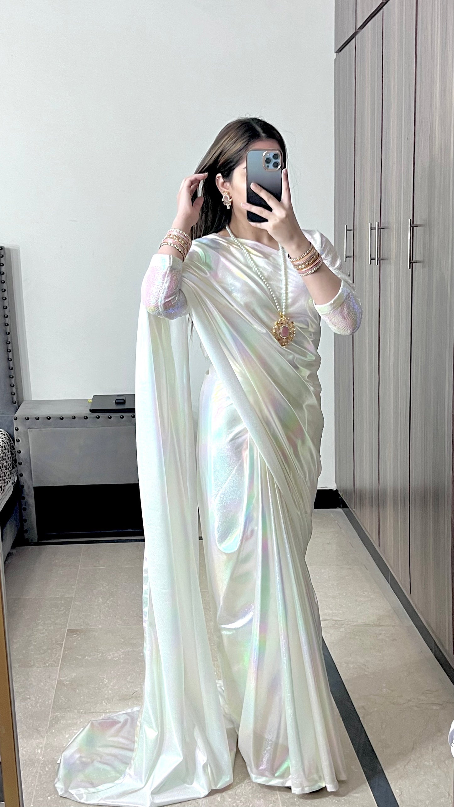 Moonlight Rainbow Saree with Elegant look