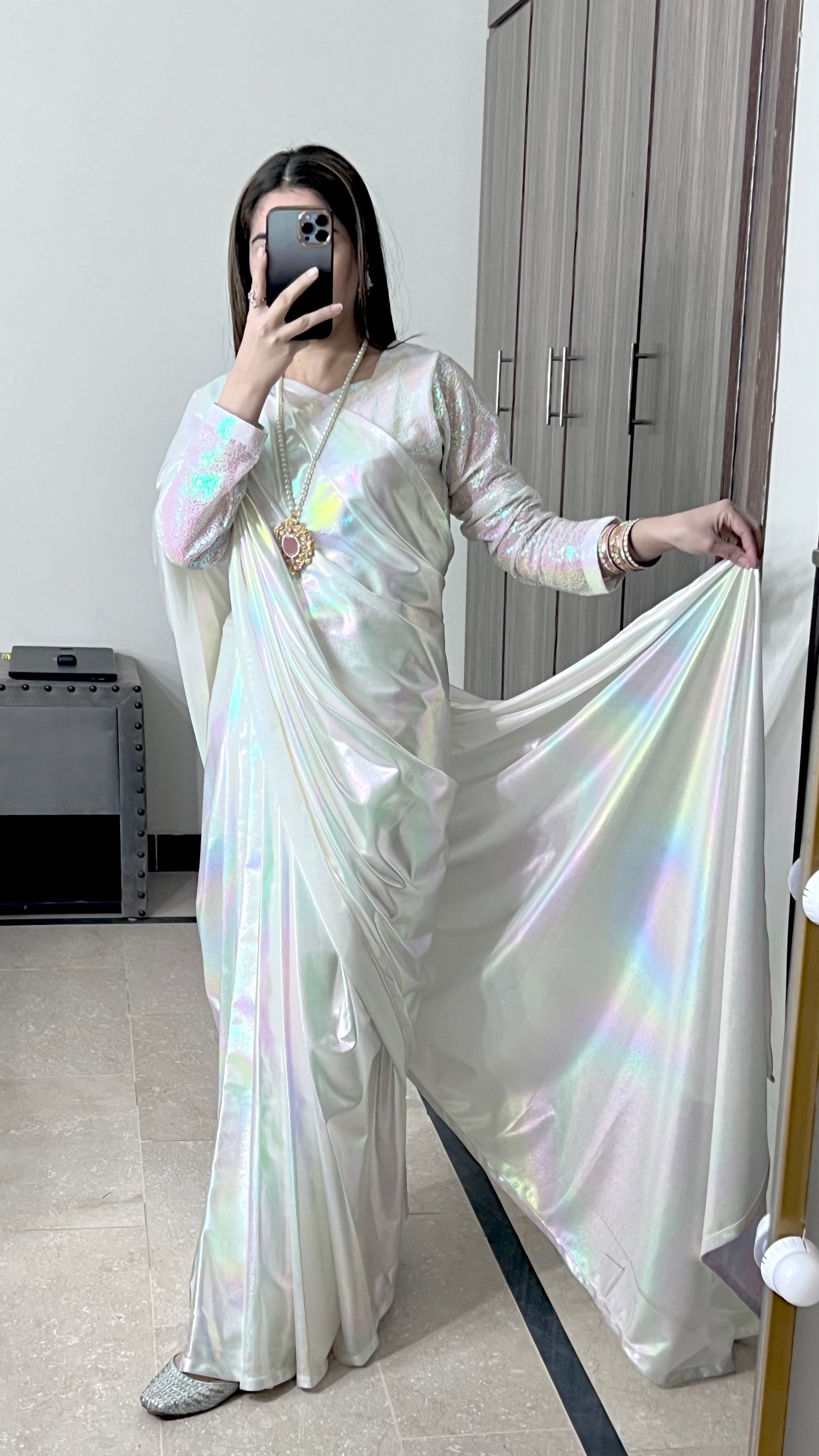 Moonlight Rainbow Saree with Elegant look