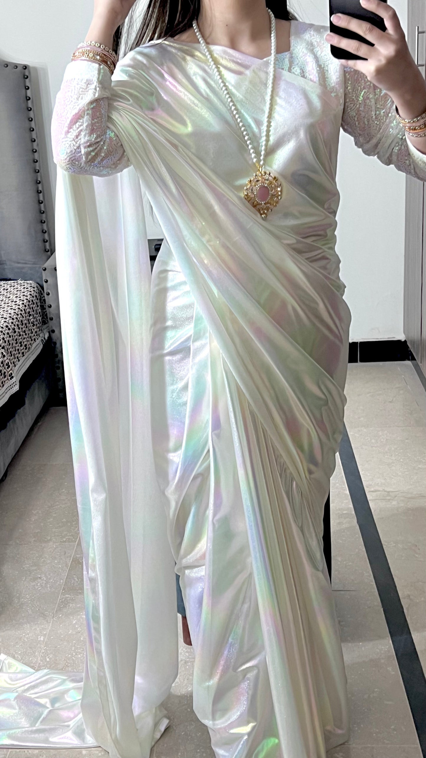 Moonlight Rainbow Saree with Elegant look