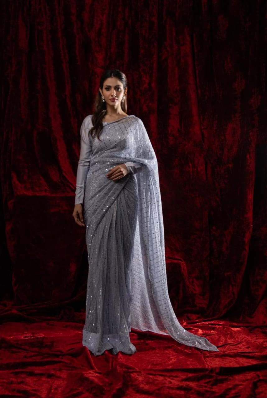 Moonlight Fabric Saree with Elegant look