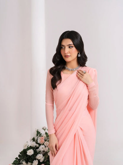 Gulbahaar Stitched Chiffon Saree