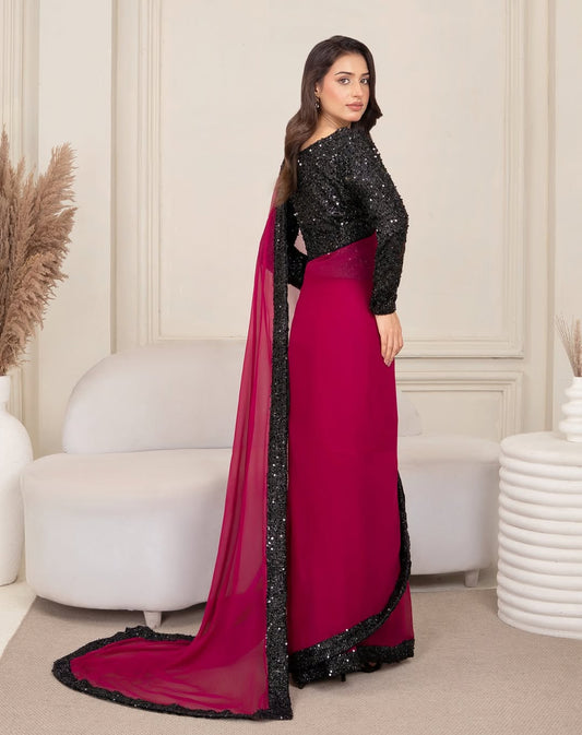 Noor-e-Husn Chiffon Saree