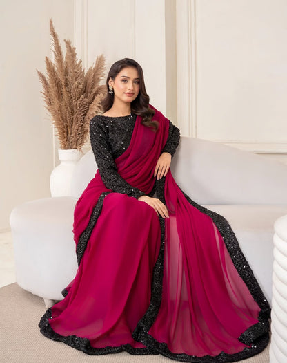 Noor-e-Husn Chiffon Saree
