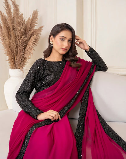 Noor-e-Husn Chiffon Saree