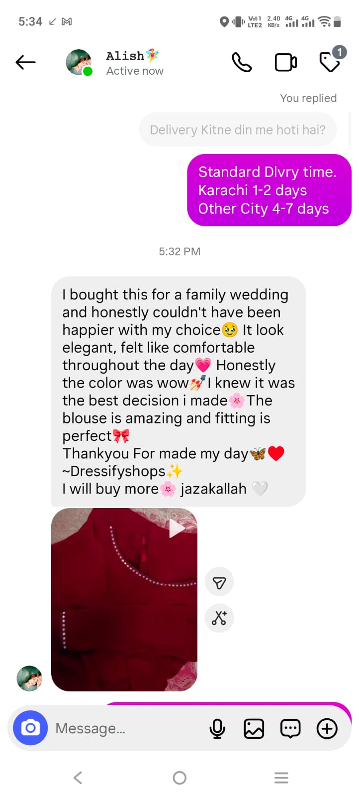 Customer review