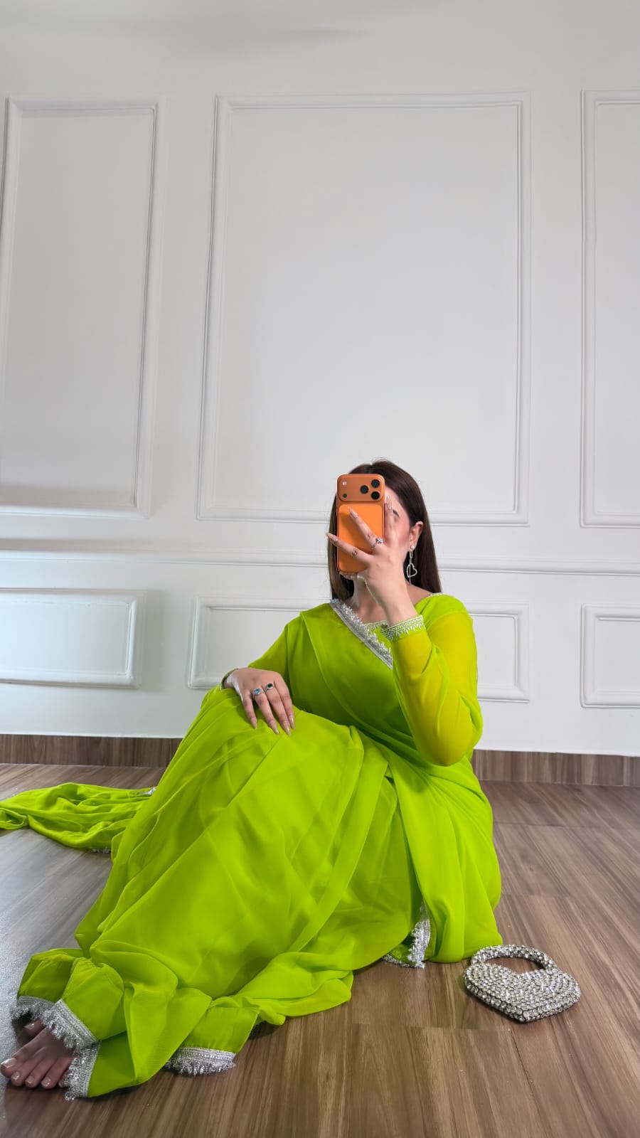 Noor-e-Nazakat – Stitched Chiffon Saree