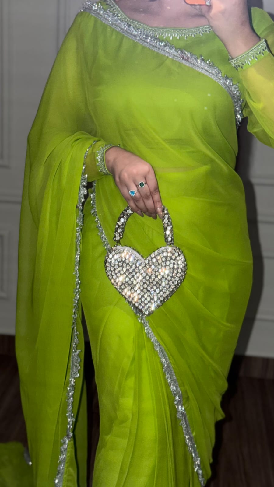 Noor-e-Nazakat – Stitched Chiffon Saree