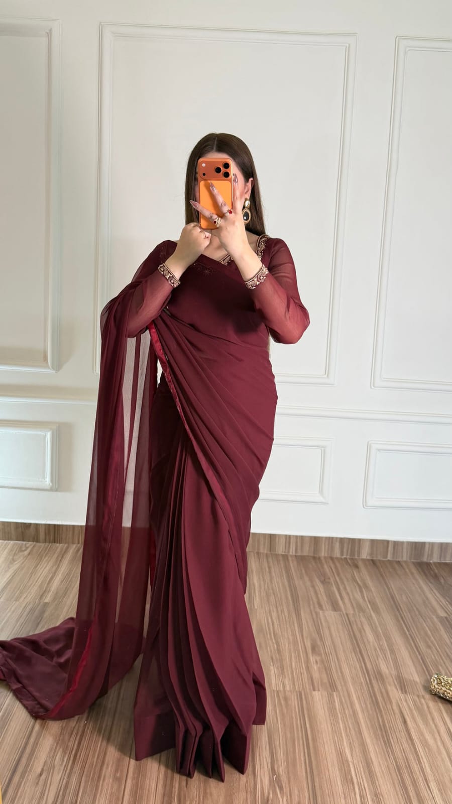 Premium Plain Party Wear Saree