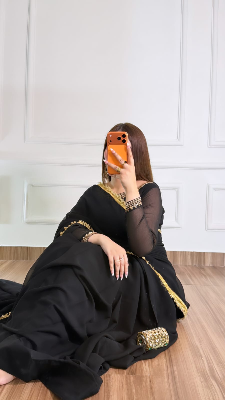 Noor-e-Nazakat – Stitched Chiffon Saree