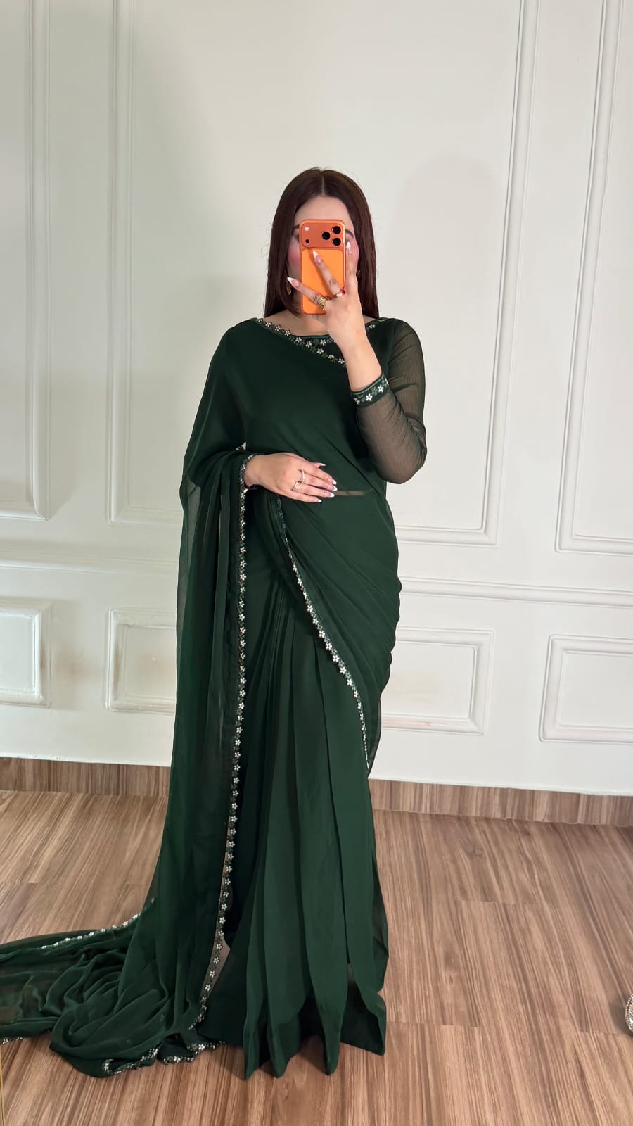 Naqsh-e-Noor Stitched Chiffon Saree