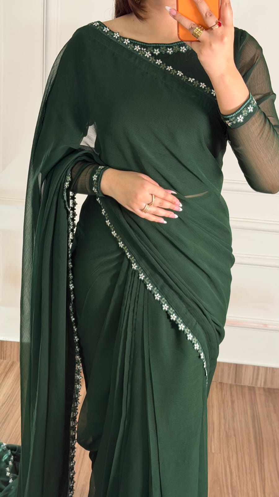 Naqsh-e-Noor Stitched Chiffon Saree