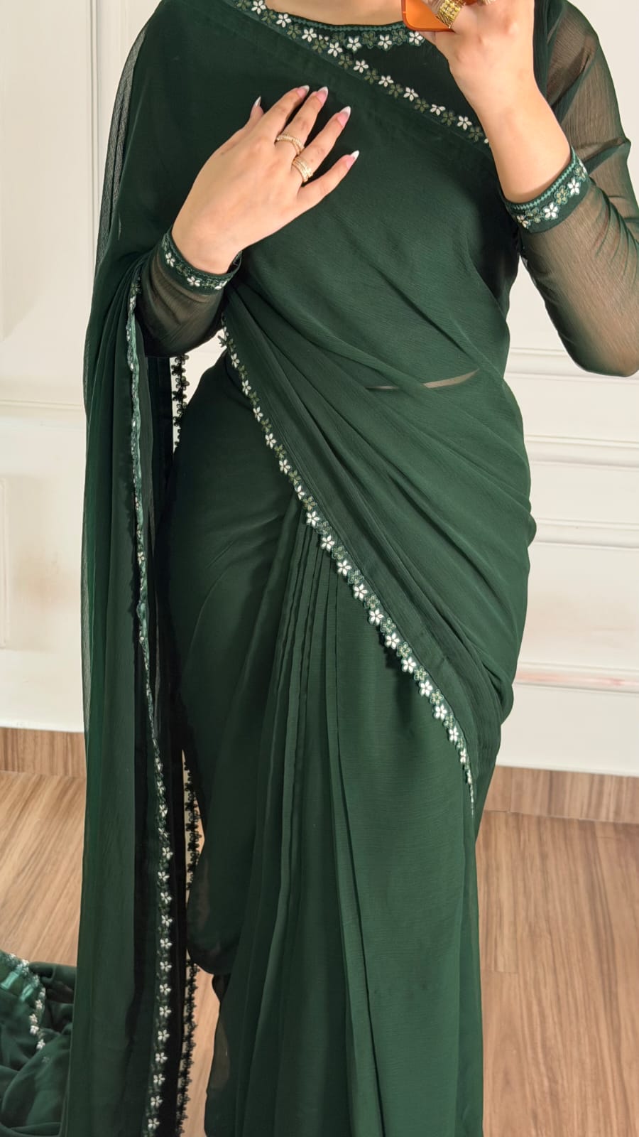 Naqsh-e-Noor Stitched Chiffon Saree