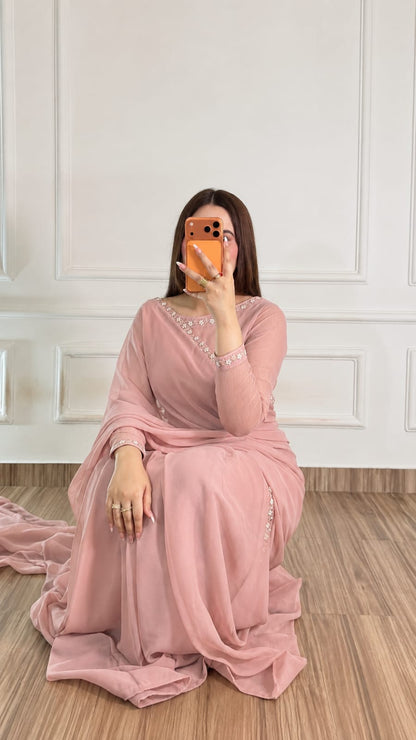 Naqsh-e-Noor Stitched Chiffon Saree