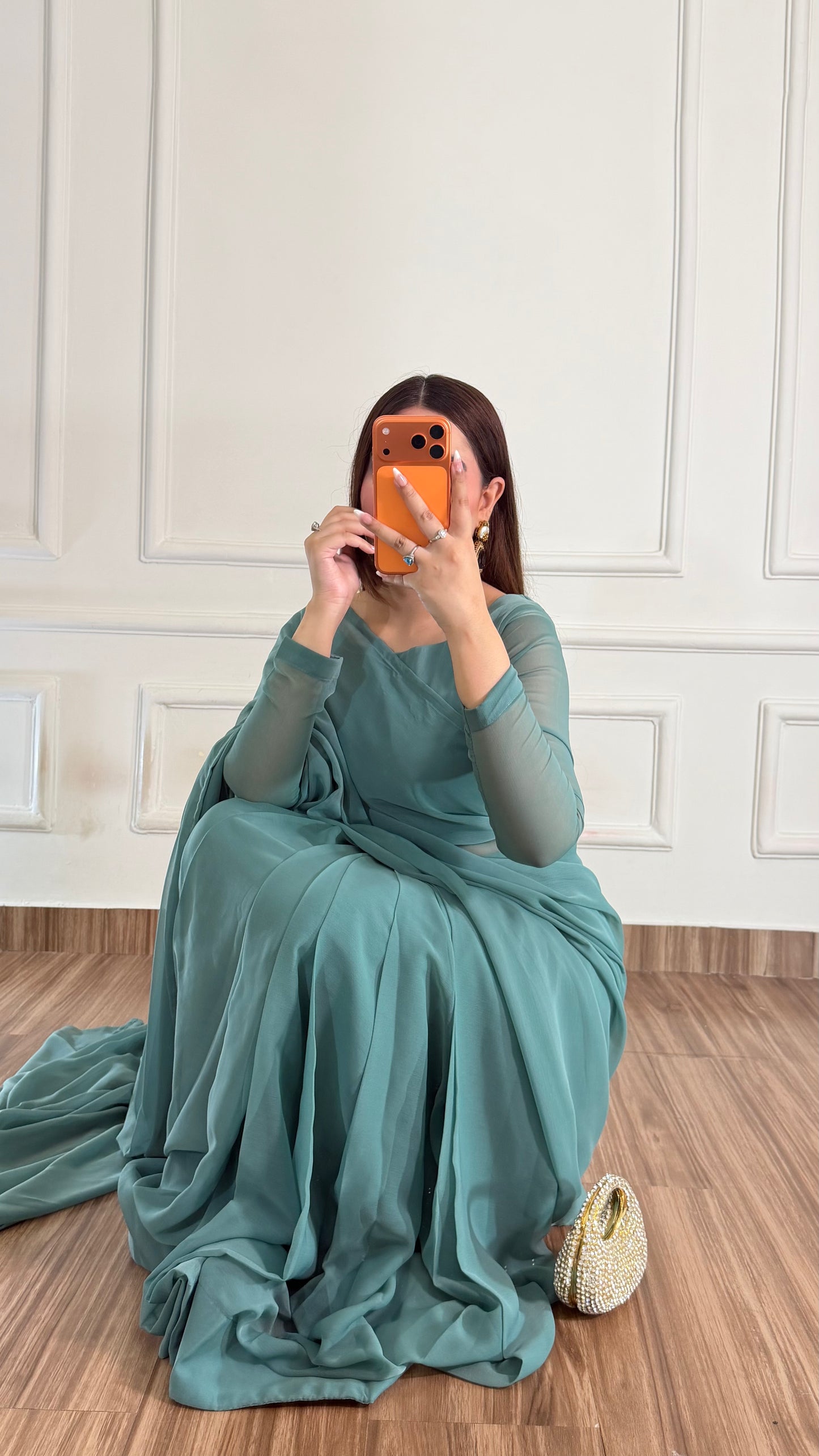 Husn-e-Sukoon Stitched Chiffon Saree
