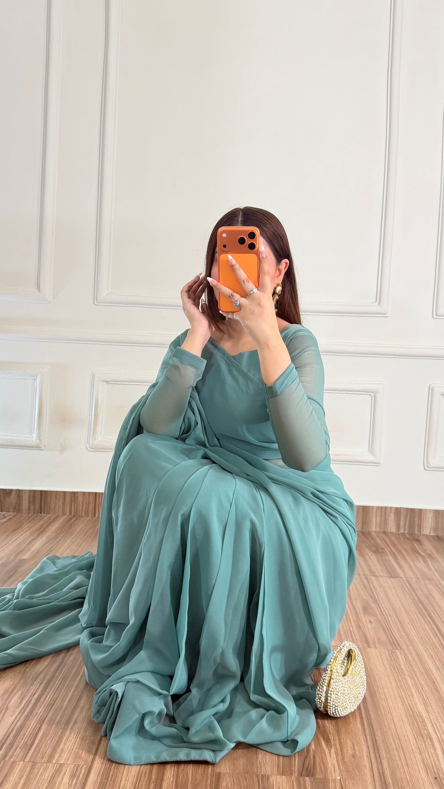 Husn-e-Sukoon Stitched Chiffon Saree